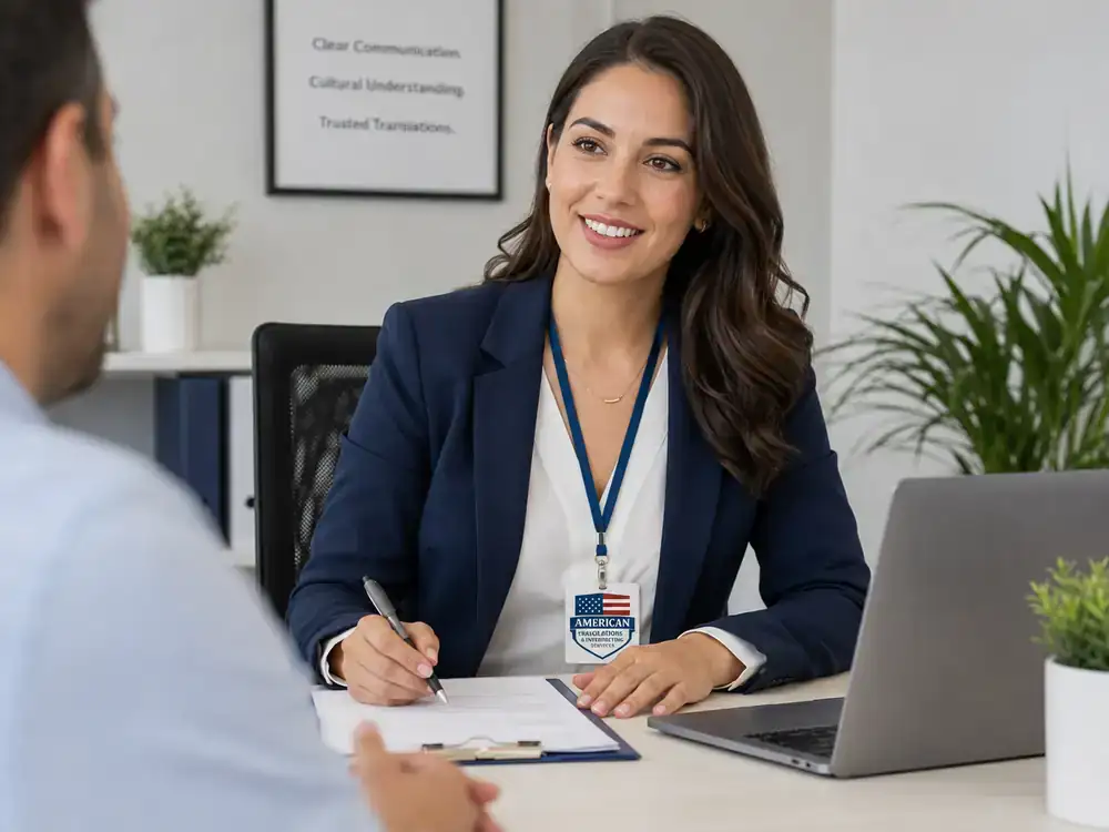 USCIS interview interpreter in Sacramento assisting a client